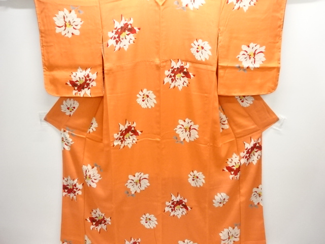 JAPANESE KIMONO / ANTIQUE KIMONO / TAISHO ROMAN STYLE / KINSHA / FLOWER